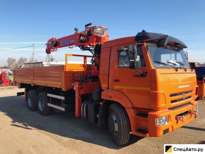 Бортовой грузовик с КМУ КамАЗ 65115 с КМУ Kanglim KS1256