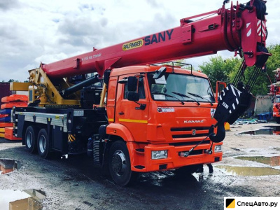 Автокран Palfinger Sany КС-5573А на шасси КамАЗ 65115
