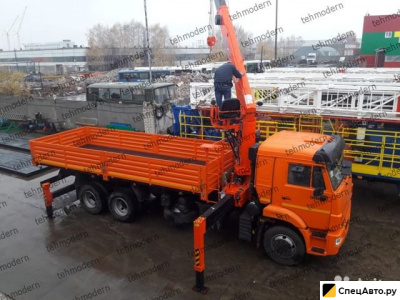 Бортовой грузовик с КМУ КамАЗ 65115 с КМУ Kanglim-1256GII