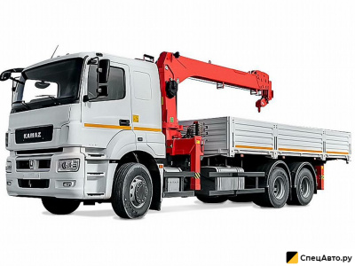 Бортовой грузовик с КМУ КамАЗ 65207 с КМУ Kanglim