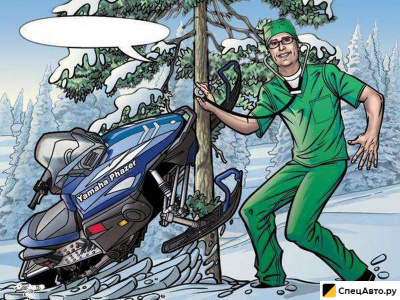 Эвакуация снегоходов, квадроциклов