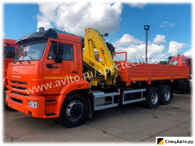Бортовой грузовик с КМУ КамАЗ с КМУ Hyva Crane YB150 E2