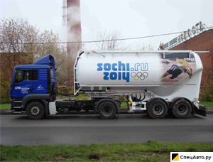 Цементовозный грузовик MAN _