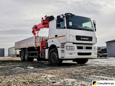 Бортовой грузовик с КМУ КамАЗ 65207 с КМУ Kanglim KS1256