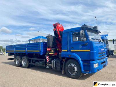 Бортовой грузовик с КМУ КамАЗ 65117 с КМУ Fassi