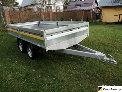 Легковой бортовой прицеп двухмостовый
