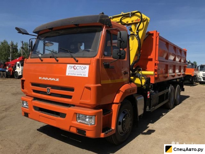 Зерновоз КамАЗ 65115 с КМУ