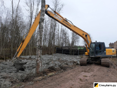Аренда длиннорукого экскаватора Hyundai 16 метров