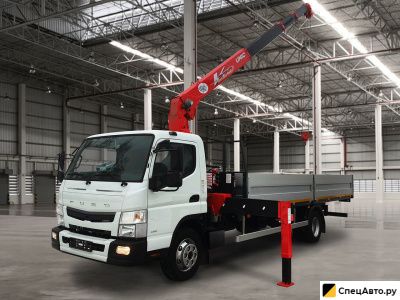Бортовой грузовик с КМУ Fuso Canter с КМУ Unic 374