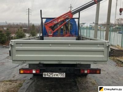 Бортовой грузовик с КМУ ГАЗ ГАЗель
