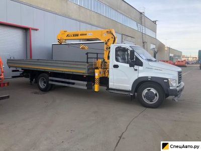 Бортовой грузовик с КМУ ГАЗ ГАЗон Next C41R33